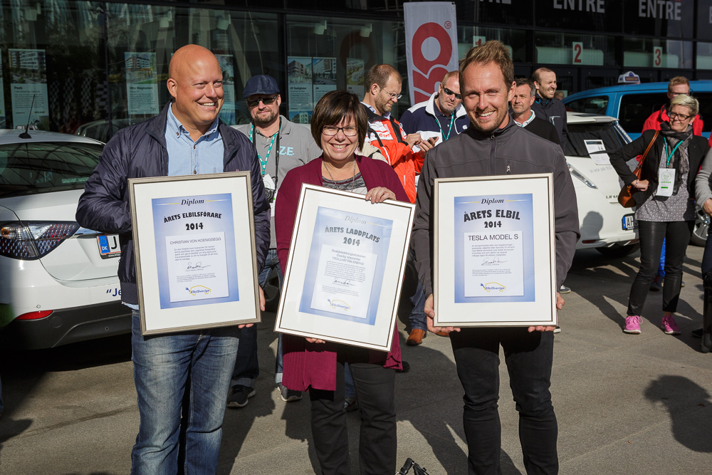 Årets elbil, Årets elbilsförare och Årets laddplats korade av föreningen Elbil Sverige