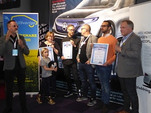 2017 års vinnare i kategorierna Årets Elbilsförare, Årets Elbil och Årets Laddplats.