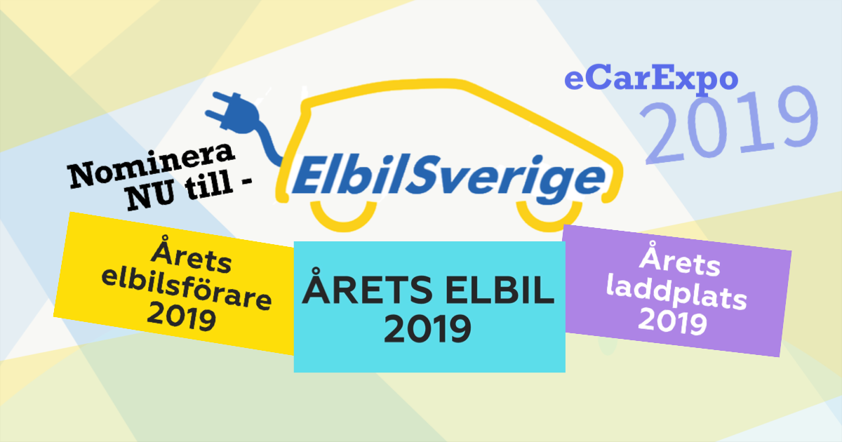 Nominera till Elbil Sveriges priser 2019!