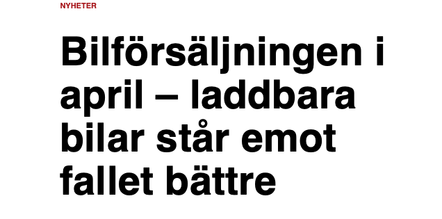 Laddbara bilar står emot fallet bättre