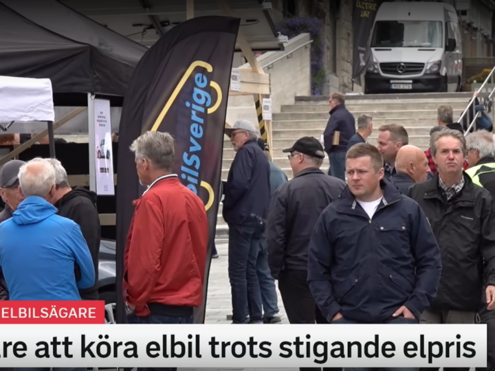 Om elbilar i SVT Morgonstudion