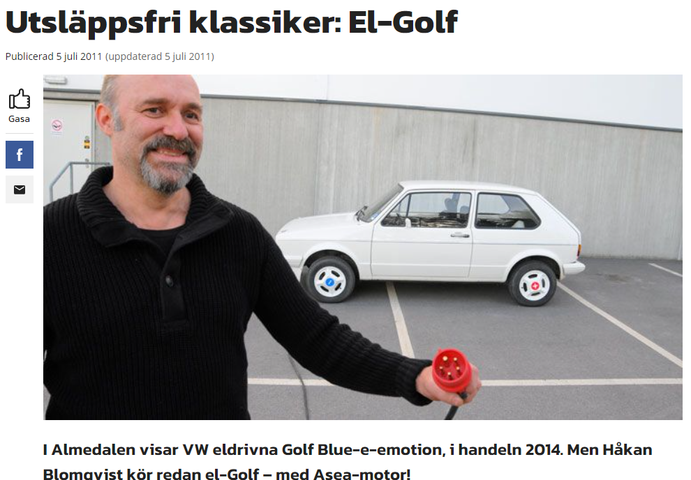 Konverterad – en utsläppsfri klassiker med ASEA-motor 2011