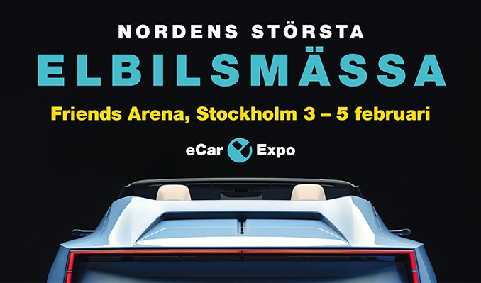eCar Expo 3-5 februari Friends Arena Solna