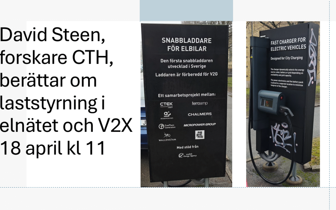 I samband med årsmöte berättar forskare vid CTH om elbilens roll i elnätet